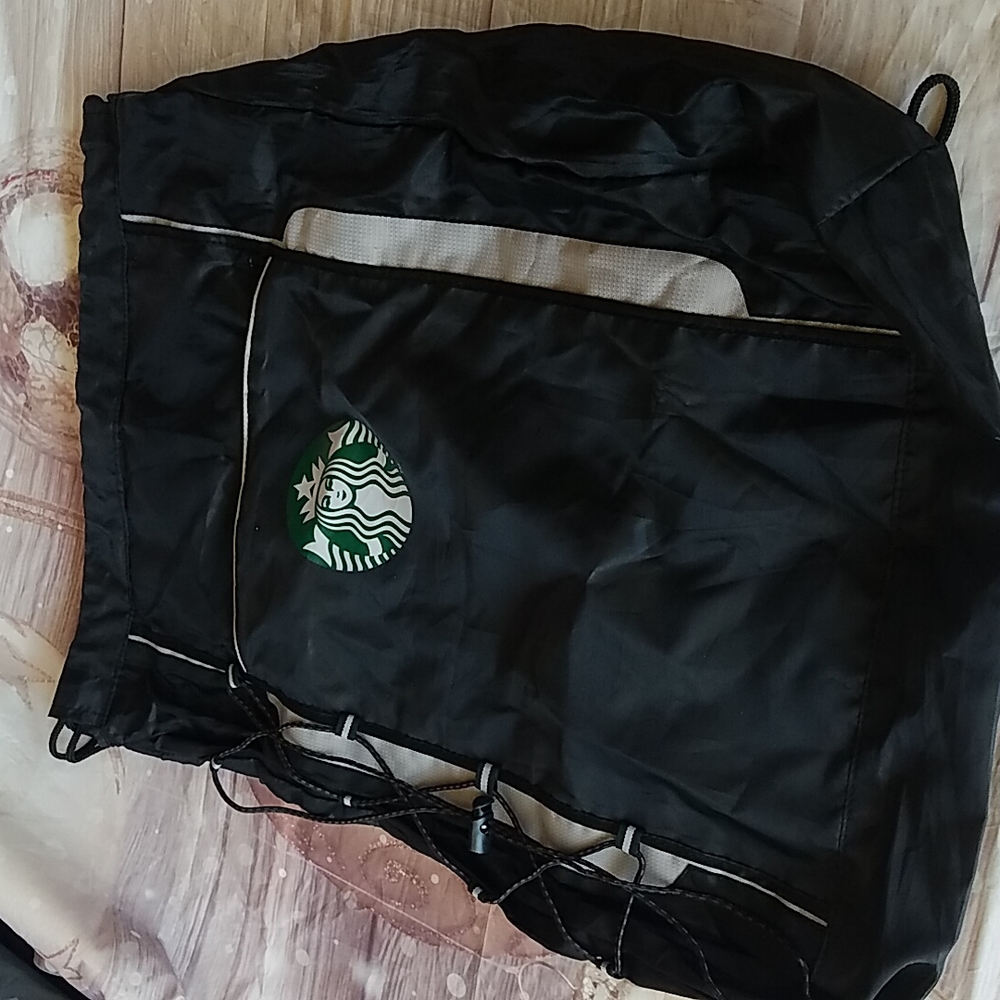 A) Starbucks drawstring bag